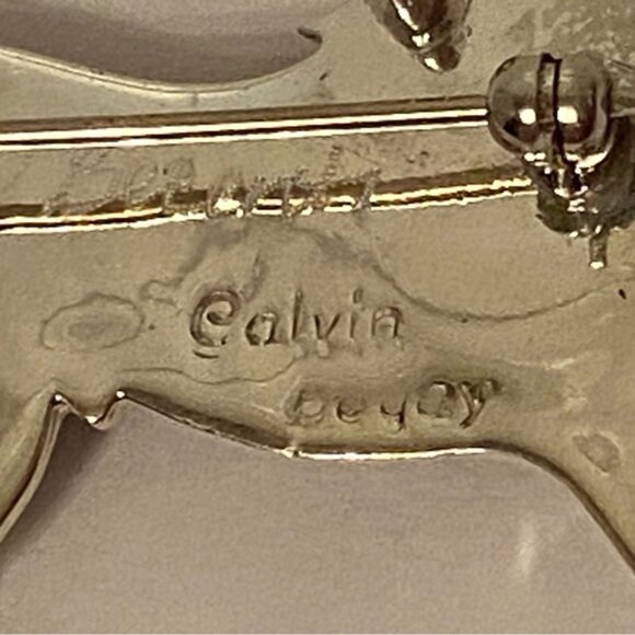 P. BECENTI CALVIN BEGAY NAVAJO BROOCH STERLING SILVER MULTI STONE INLAY HORSE - Picture 15 of 15